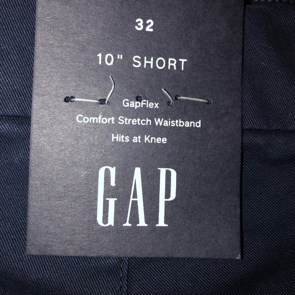 Gap flat front shorts | Navy Blue size 32 | 10” length Comfort stretch waistband - Picture 5 of 7